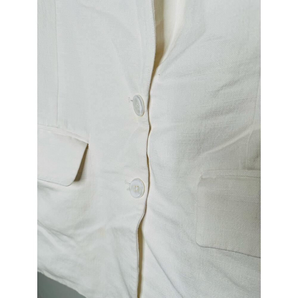 ENDLESS ROSE White Linen Blend Front Button Oversized Vest Blazer Size XS - Picture 8 of 12